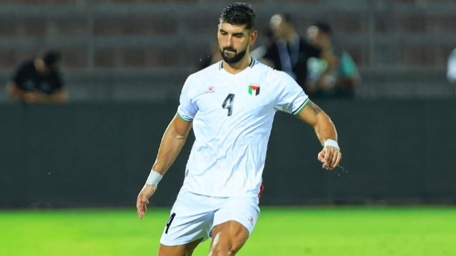 Yaser Hamed en un partido con Palestina / RRSS @yaserhamed_3