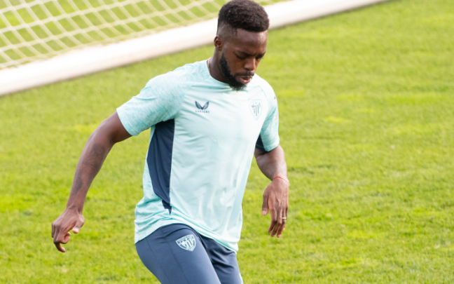Iñaki Williams durante un entrenamiento en Lezama / Athletic Club