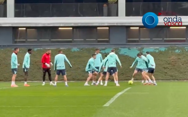 Imagen del entrenamiento de hoy en Lezama