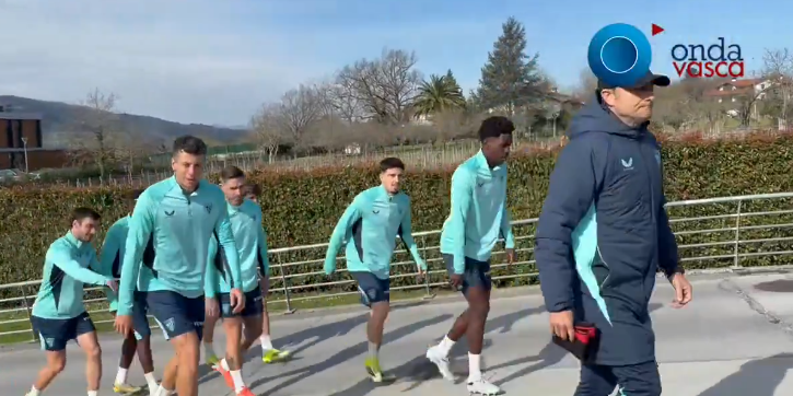 Imagen del entrenamiento de hoy en Lezama / Imanol Vilella
