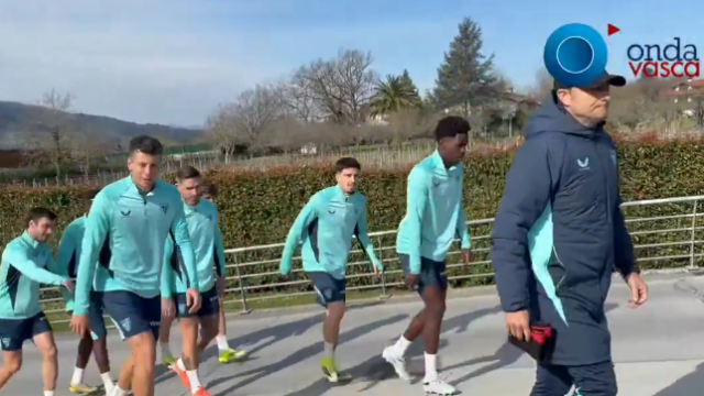 Imagen del entrenamiento de hoy en Lezama / Imanol Vilella