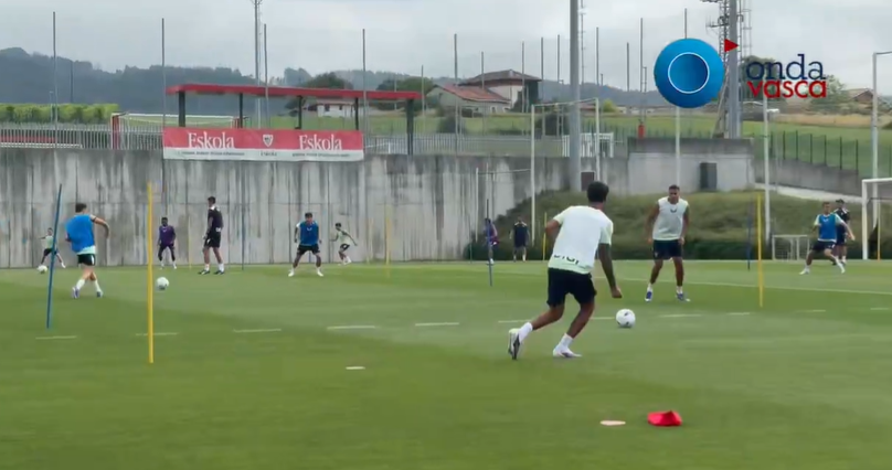 Imagen del entrenamiento de hoy en Lezama / Athletic Club