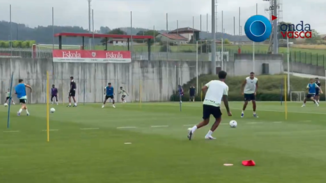 Imagen del entrenamiento de hoy en Lezama / Athletic Club