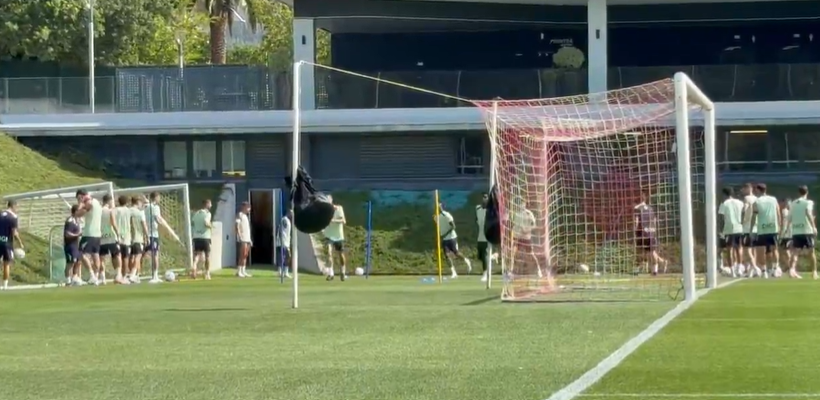 Imagen del entrenamiento de hoy en Lezama / Imanol Vilella