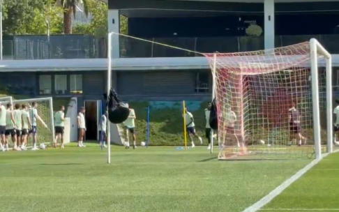 Imagen del entrenamiento de hoy en Lezama / Imanol Vilella