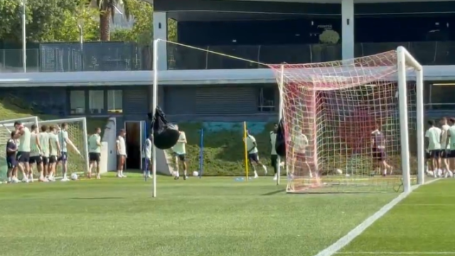 Imagen del entrenamiento de hoy en Lezama / Imanol Vilella