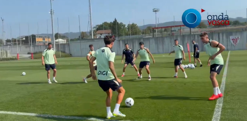 Imagen del entrenamiento de hoy en Lezama / Imanol Vilella