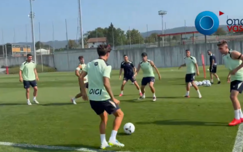 Imagen del entrenamiento de hoy en Lezama / Imanol Vilella
