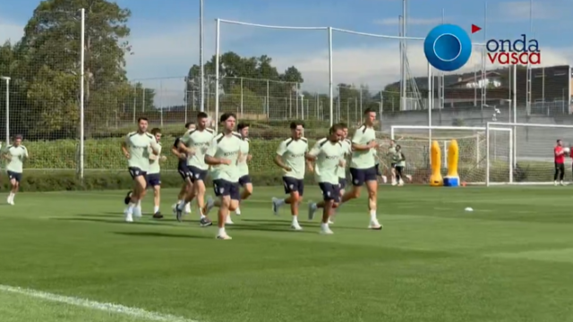 Imagen del entrenamiento de esta mañana en Lezama / Imanol Vilella