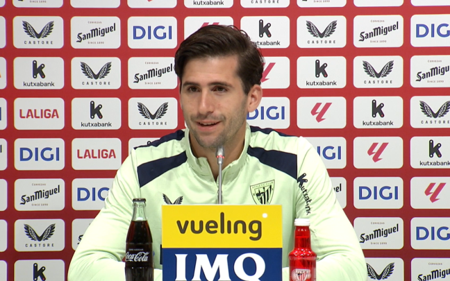 Jesús Areso durante la rueda de prensa de hoy en Lezama / Athletic Play