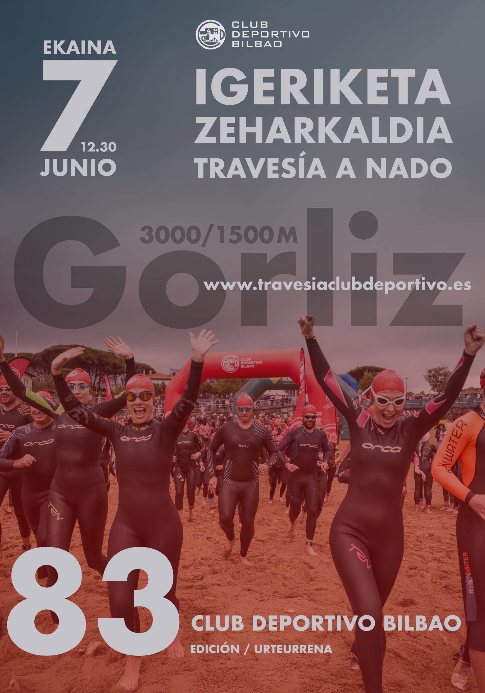 Cartel 83ª Travesía a Nado del Club Deportivo Bilbao