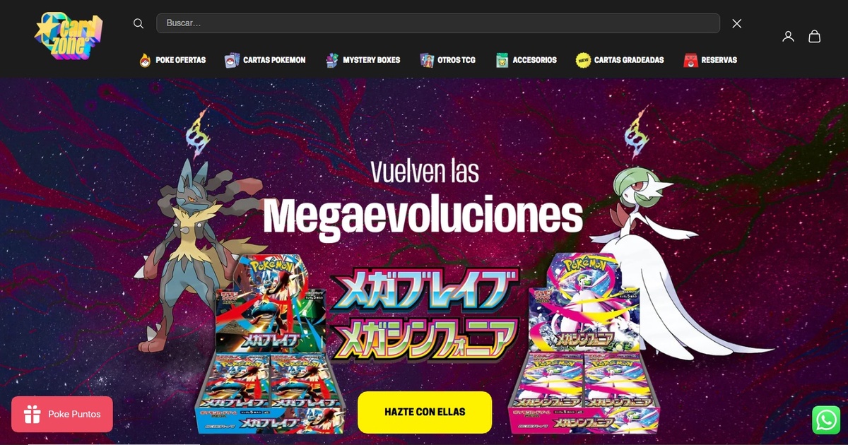 Imagen de portada de la web de CARDZONE.