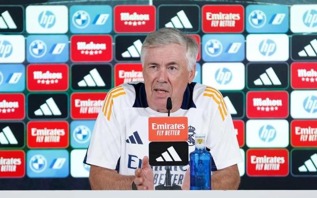 Carlo Ancellotti, en una rueda de prensa. NOTICIAS DE GIPUZKOA