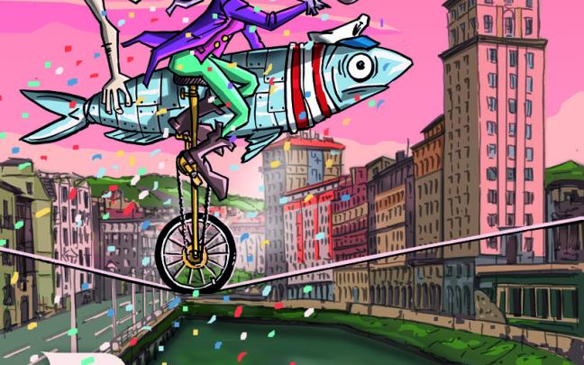 Carnavaleando sobre la ría de Bilbao