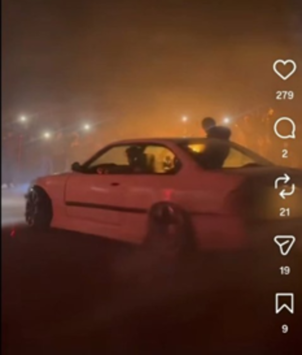 Uno de los vehículos implicados en las carreras ilegales. Guardia Civil.