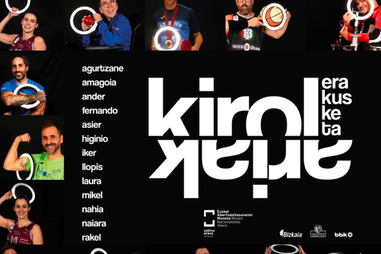 Cartel de la exposición Kirolariak