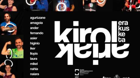 Cartel de la exposición Kirolariak