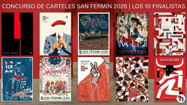 Fotos de los 10 carteles finalistas del concurso de San Fermín 2026 DIARIO DE NOTICIAS