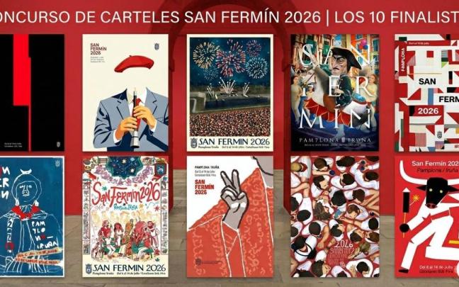 Fotos de los 10 carteles finalistas del concurso de San Fermín 2026 DIARIO DE NOTICIAS