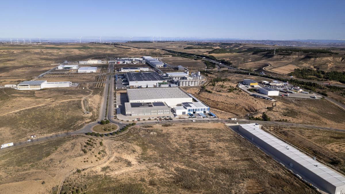 Vista aérea de la Ciudad Agroalimentaria de Tudela. CEDIDA