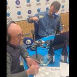 Un momento de la cata de txakoli que hemos realizado esta mañana en Onda Vasca