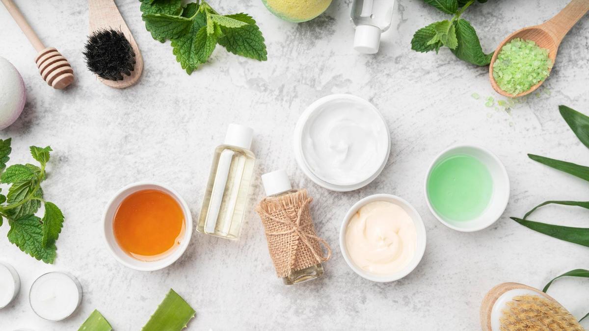 Productos cosméticos naturales.