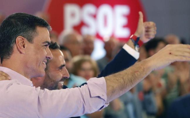 Sánchez durante el acto en Málaga.