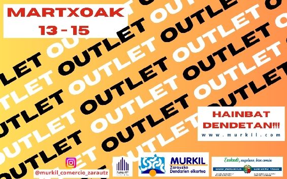 Cartel del outlet de Murkil