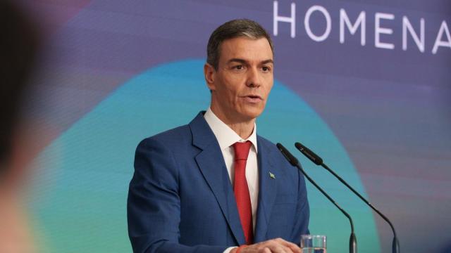 El presidente del Gobierno, Pedro Sánchez, durante el acto de homenaje al pueblo gitano con motivo del 600 aniversario de su llegada a España