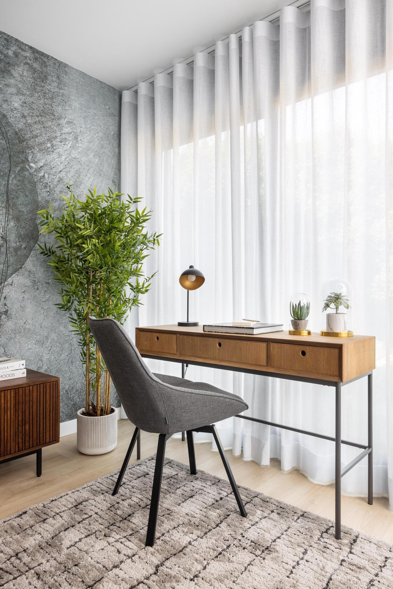 La zona de teletrabajo.