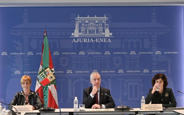 El lehendakari, Iñigo Urkullu, con la secretaria de Unión Europea y Acción Exterior, Marian Elorza