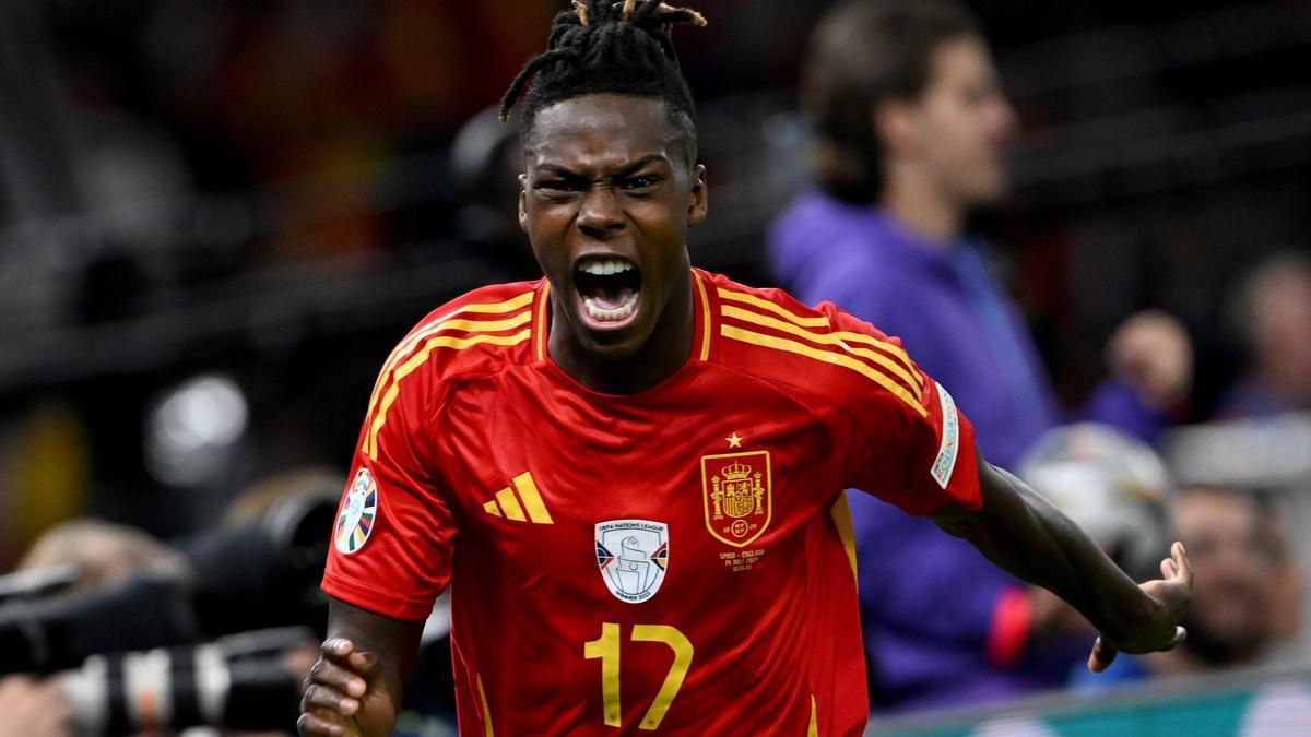 Nico Williams, durante la Eurocopa de 2024.