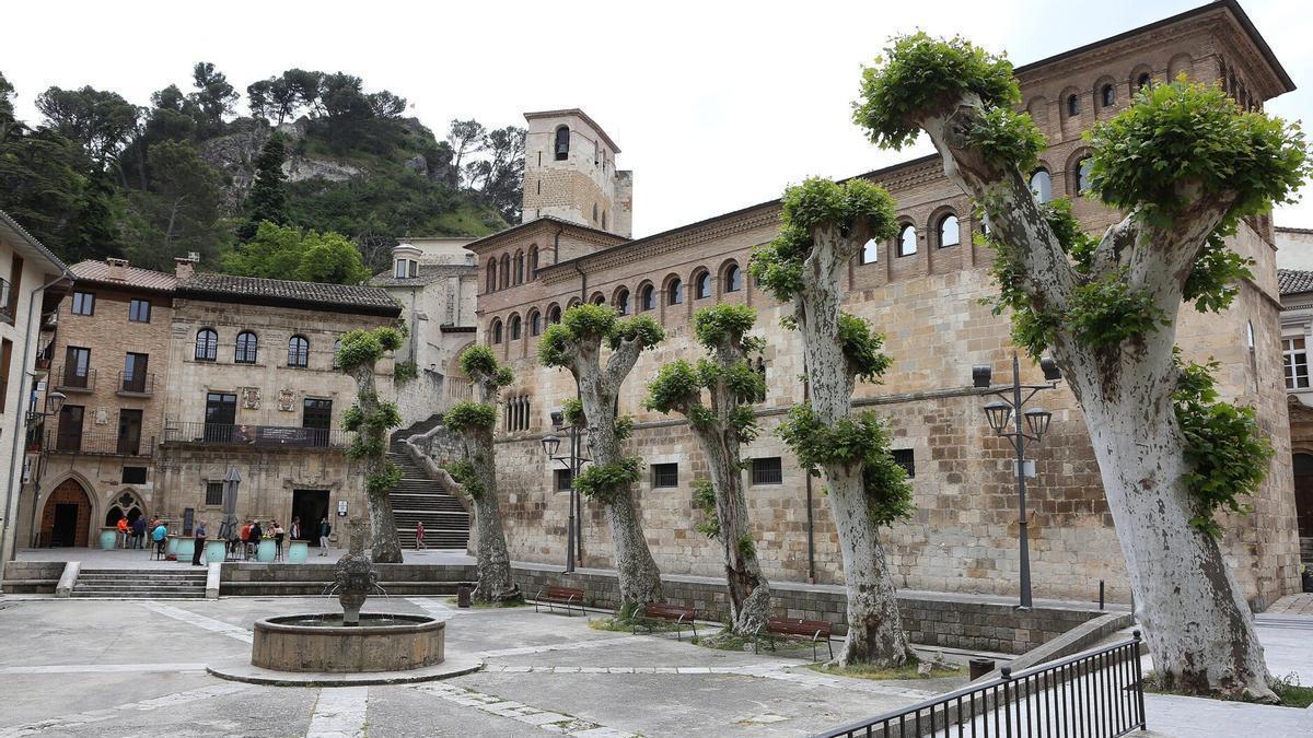 Vistas de la plaza de San Martín en Estella Lizarra.