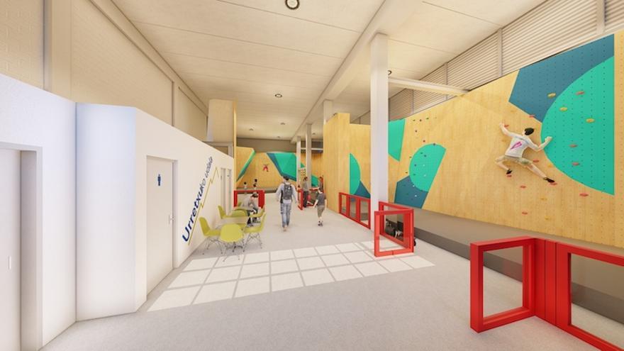 El aspecto que tendrá el rocódromo de Urretxu.