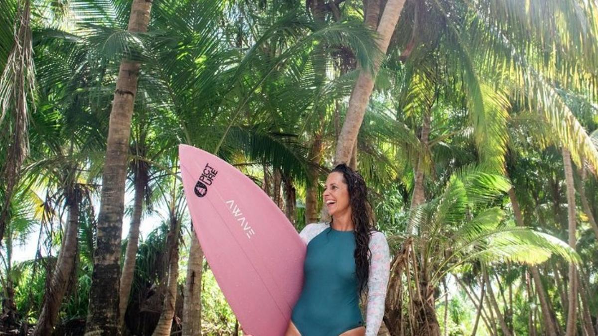 La surfista Giulia Manfrini, en una foto de sus redes sociales