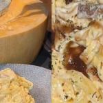 Tagliatelle a la carbonara con papada ibérica.