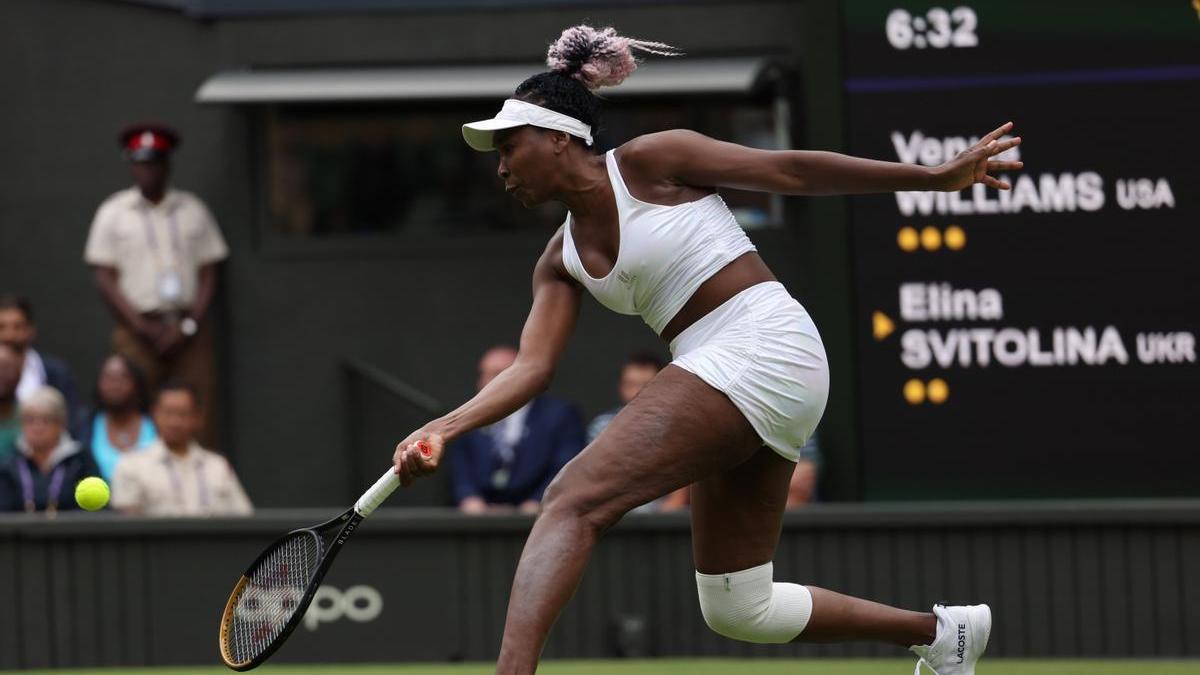 Venus Williams durante su partido ante Elina Svitolina.