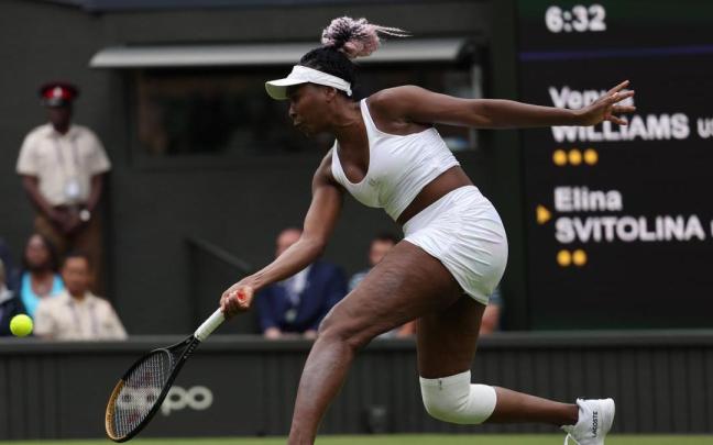 Venus Williams durante su partido ante Elina Svitolina. Venus Williams durante su partido ante Elina Svitolina.