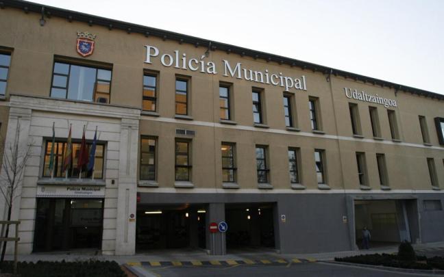 Exterior de las dependencias de la Policía Municipal de Pamplona.