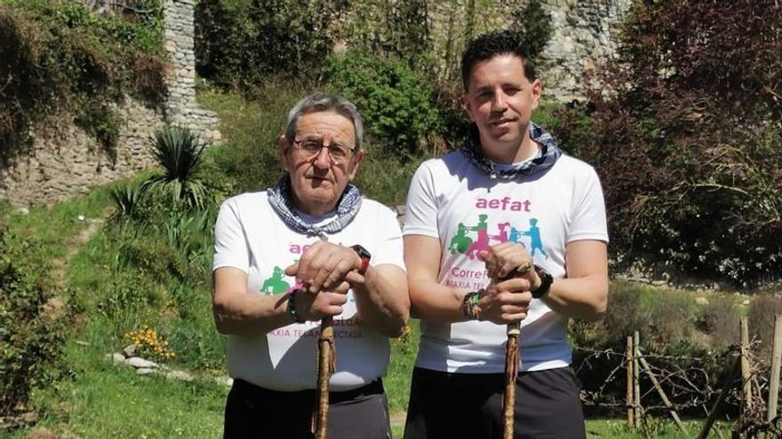 javi Irabien y su hijo Xabier repetirán el reto solidario de 12 horas caminando junto a Isidro Lambarri