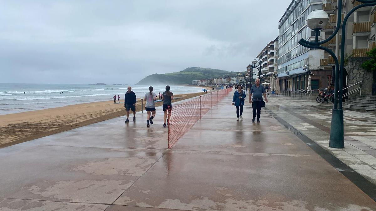 Lugar donde se realizarán obras en el ámbito de Narros-Munoa, en el Malecón de Zarautz