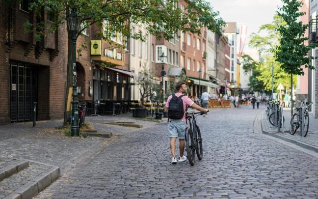 Calle de una ciudad suiza.