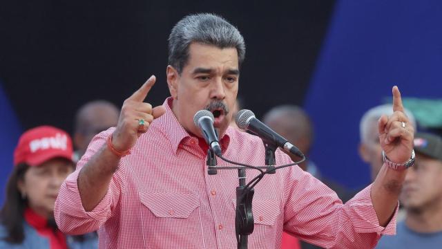 Nicolás Maduro hablando durante un evento en Caracas.