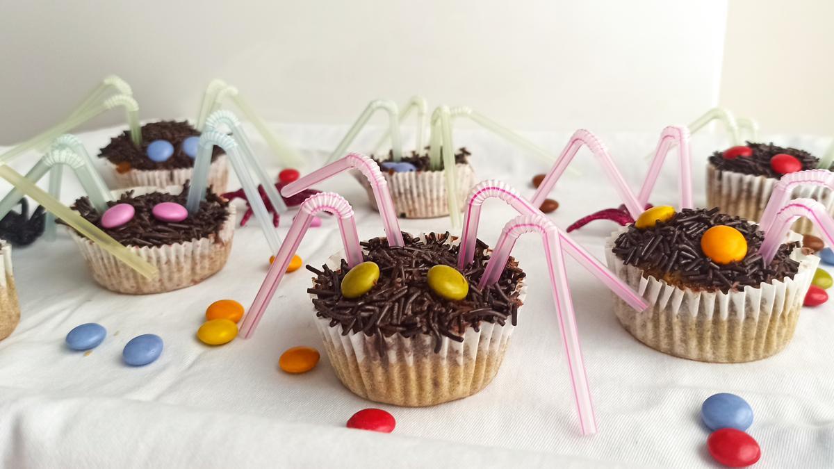 Magdalenas con forma de araña.