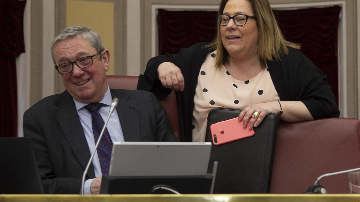 Marta Alaña, junto a Pedro Elosegi