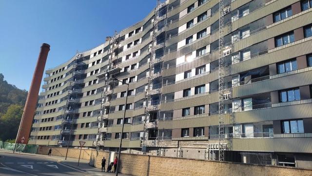 Construcción de un nuevo bloque de viviendas en Bilbao
