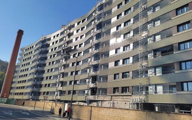 Construcción de un nuevo bloque de viviendas en Bilbao