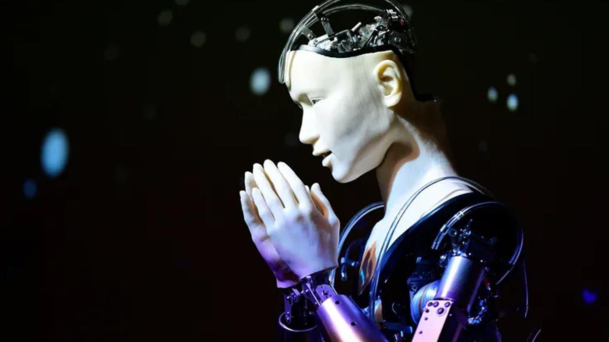 El androide Mindar, en el templo Kodaiji de Kioto.