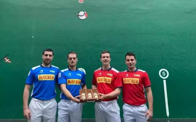 Aranguren, Laso, Artola e Imaz, en la elección del Beotibar de Tolosa.