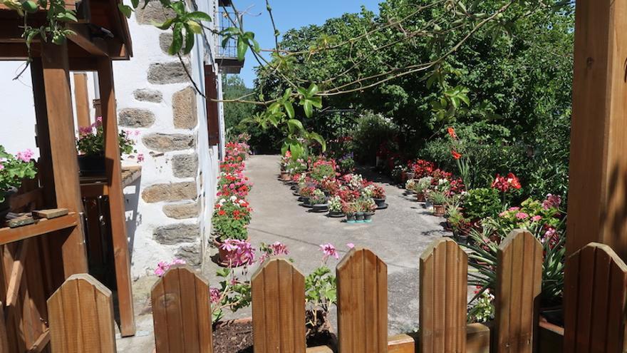 La entrada del caserío Landaburu de Zumarraga.